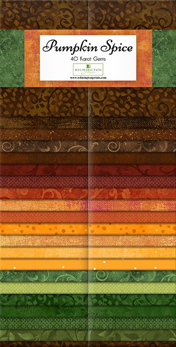 Pumpkin Spice 2.5" Strips Karat Gems Wilmington Prints Cotton Fabric WP-842-124-842