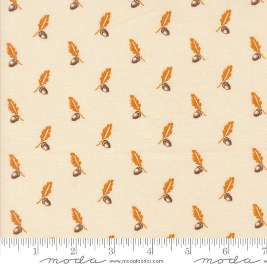 Pumpkin Spice Gatherings Acorn and Oak Cream Pumpkin Primitive Gatherings Moda Cotton Fabric MD-49291-12