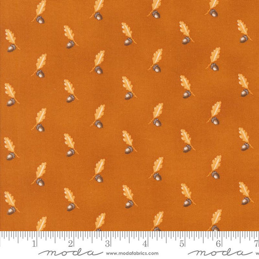 Pumpkin Spice Gatherings Acorn and Oak Pumpkin Orange Primitive Gatherings Moda Cotton Fabric MD-49291-19