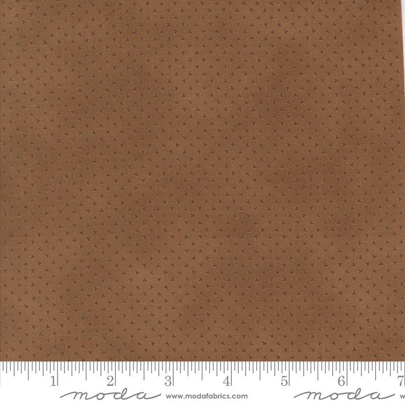 Pumpkin Spice Gatherings Ditsy Dried Leaf Brown Primitive Gatherings Moda Cotton Fabric MD-49296-17