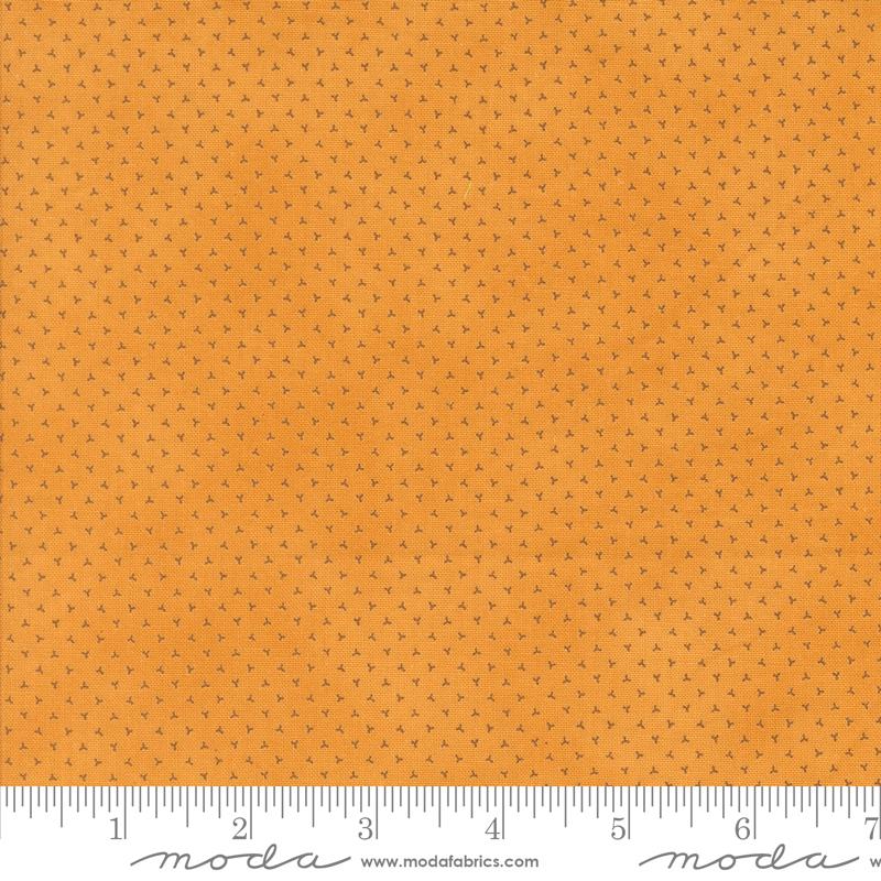 Pumpkin Spice Gatherings Ditsy Moon Beam Yellow Primitive Gatherings Moda Cotton Fabric MD-49296-21