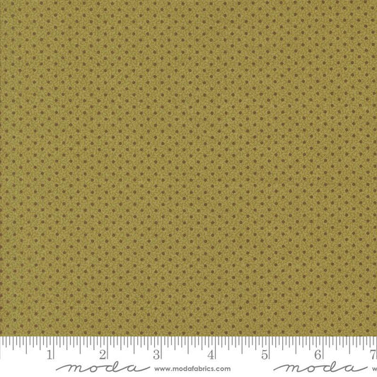 Pumpkin Spice Gatherings Dot Dots Basil Light Green Primitive Gatherings Moda Cotton Fabric MD-49293-21