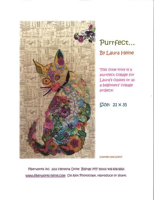 Purrfect Quilt Pattern Laura Heine Fiberworks LHFW-PUR30