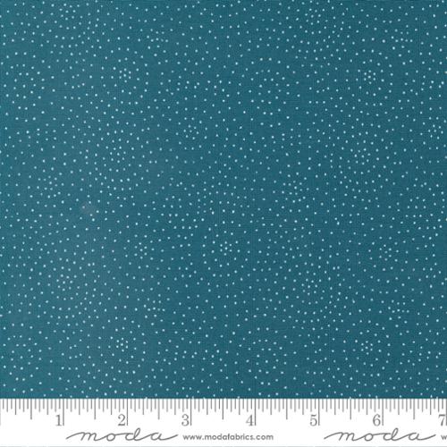 Quaint Cottage Circle Time Dots Lake Turquoise Blue Gingiber Moda Cotton Fabric