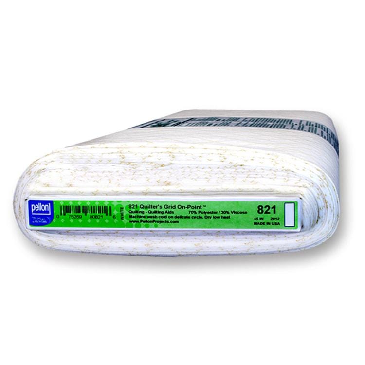 Quilters 1" Grid On Point Fusible Non-Woven Interfacing 44" White Pellon Pellon-821 - Sold By Yard | US Fabric Shop
