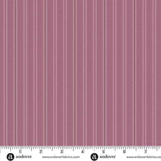 Quiltessential Double Stripe Petunia Purple Laundry Basket Quilts Andover Cotton Fabric AF-A1672-P
