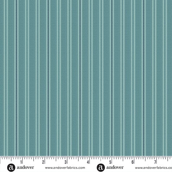Quiltessential Double Stripe Robin Blue Laundry Basket Quilts Andover Cotton Fabric AF-A1672-T | US Fabric Shop