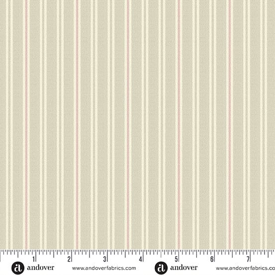Quiltessential Double Stripe Rose Beige Pink Laundry Basket Quilts Andover Cotton Fabric AF-A1672-LE | US Fabric Shop