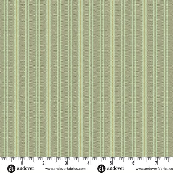 Quiltessential Double Stripe Sequioa Green Laundry Basket Quilts Andover Cotton Fabric AF-A1672-G | US Fabric Shop