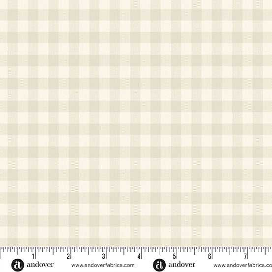 Quiltessential Gingham Lace Off White Laundry Basket Quilts Andover Cotton Fabric AF-A1673-L