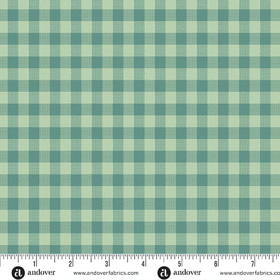 Quiltessential Gingham Spring Green Laundry Basket Quilts Andover Cotton Fabric AF-A1673-G | US Fabric Shop