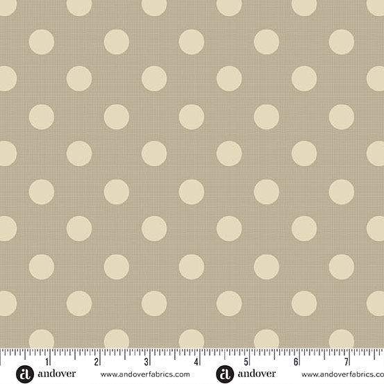 Quiltessential Large Dot Burlap Beige Laundry Basket Quilts Andover Cotton Fabric AF-A1674-N1