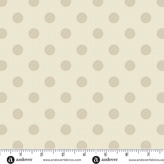 Quiltessential Large Dot Ivory Laundry Basket Quilts Andover Cotton Fabric AF-A1674-L | US Fabric Shop