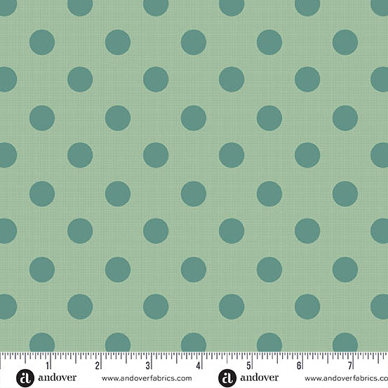 Quiltessential Large Dot Matcha Green Laundry Basket Quilts Andover Cotton Fabric AF-A1674-T