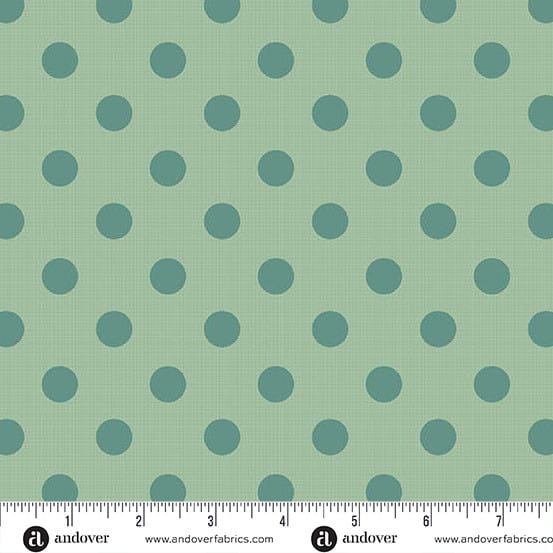 Quiltessential Large Dot Matcha Green Laundry Basket Quilts Andover Cotton Fabric AF-A1674-T | US Fabric Shop