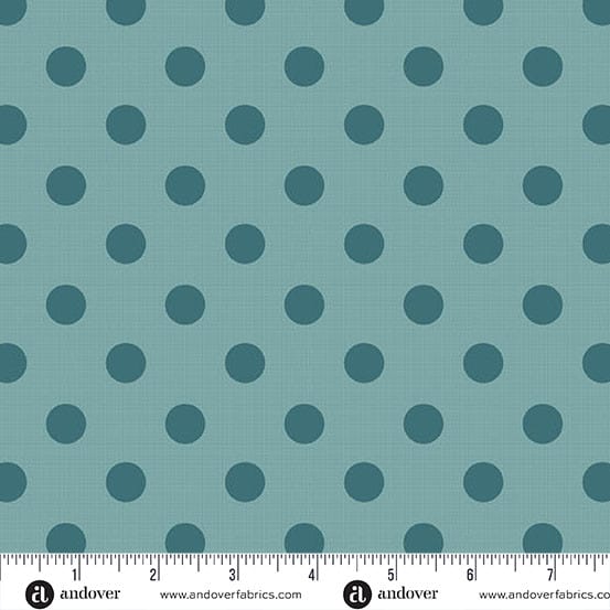 Quiltessential Large Dot Pacific Teal Laundry Basket Quilts Andover Cotton Fabric AF-A1674-T1 | US Fabric Shop