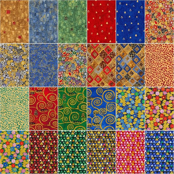 Gustav Klimt Multi Colorstory 5" Squares Robert Kaufman Cotton Fabric RK-CHS-1084-42