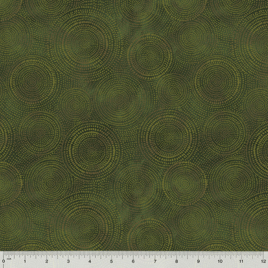 Radiance Basics Olive Green Whistler Studios Windham Fabrics Cotton Fabric WF-53727-13