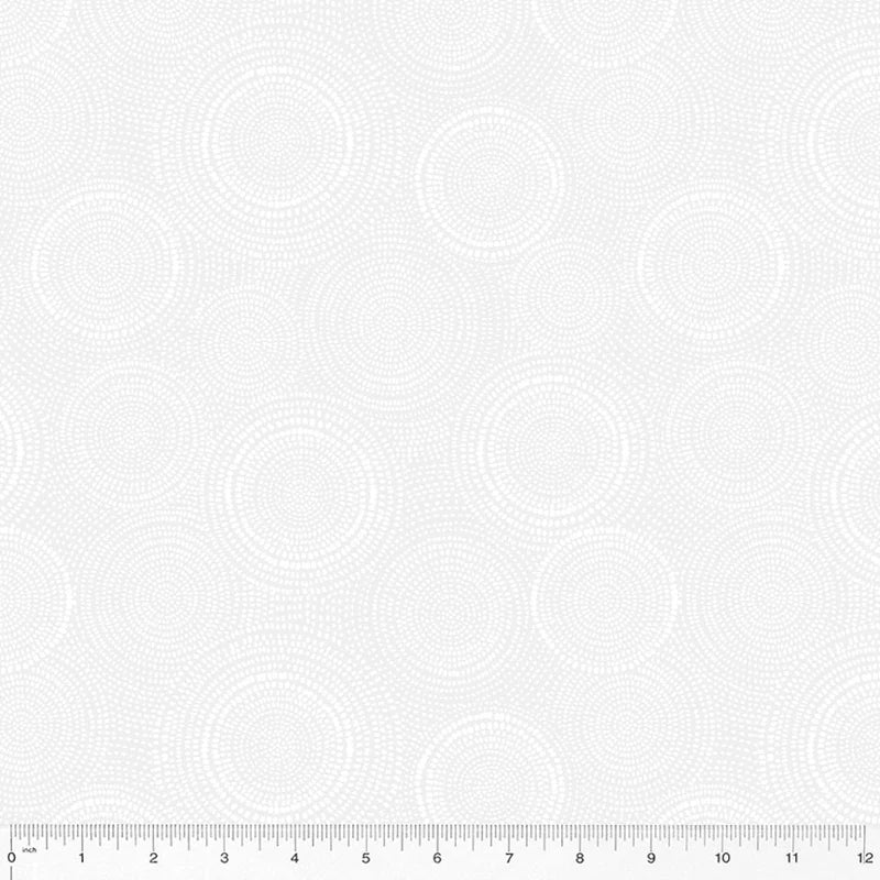 Radiance Basics White on White Whistler Studios Windham Fabrics Cotton Fabric WF-53727-51
