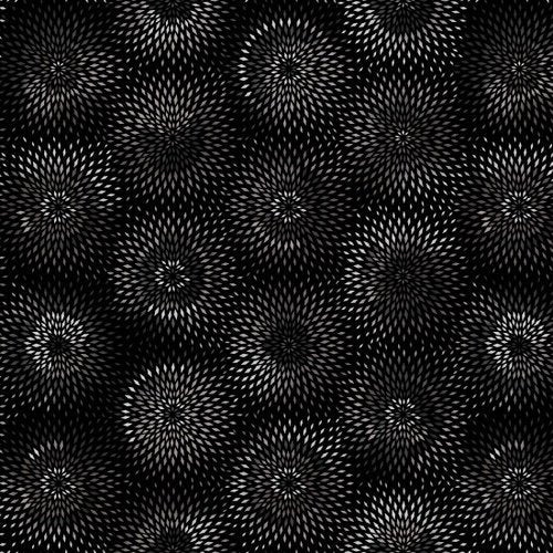 Radiance 108" Wide Back Black and White Color Principle Henry Glass Cotton Fabric