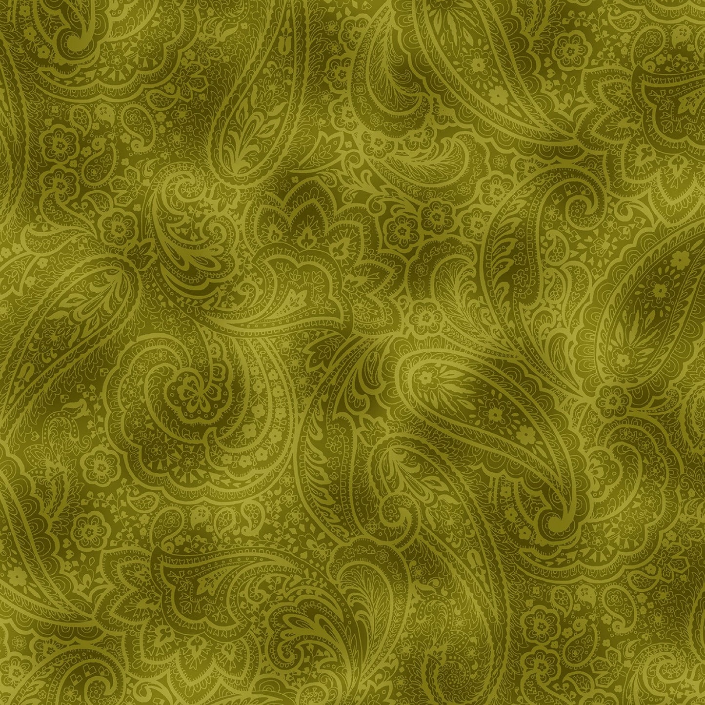 Radiant Paisley 108" Wideback Green Kanvas Studio Benartex Cotton Fabric BE-9747W-44