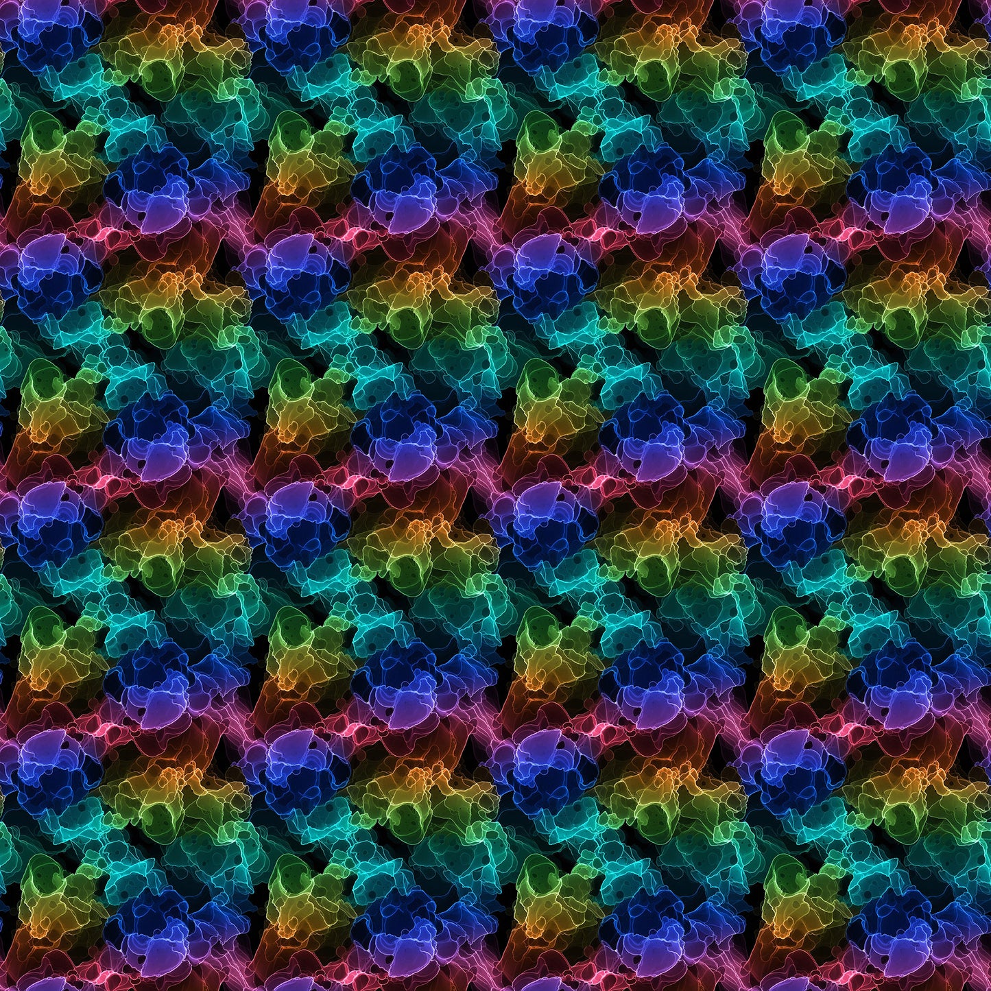 Radiant Rhapsody Electric Storm Black Patrick Lose Northcott Cotton Fabric NC-PL-10737-99