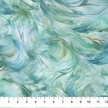 Raven's Call Swirl Texture Light Teal Deborah Edwards Melanie Samra Northcott Fabrics Cotton Fabric NC-DP28952-64