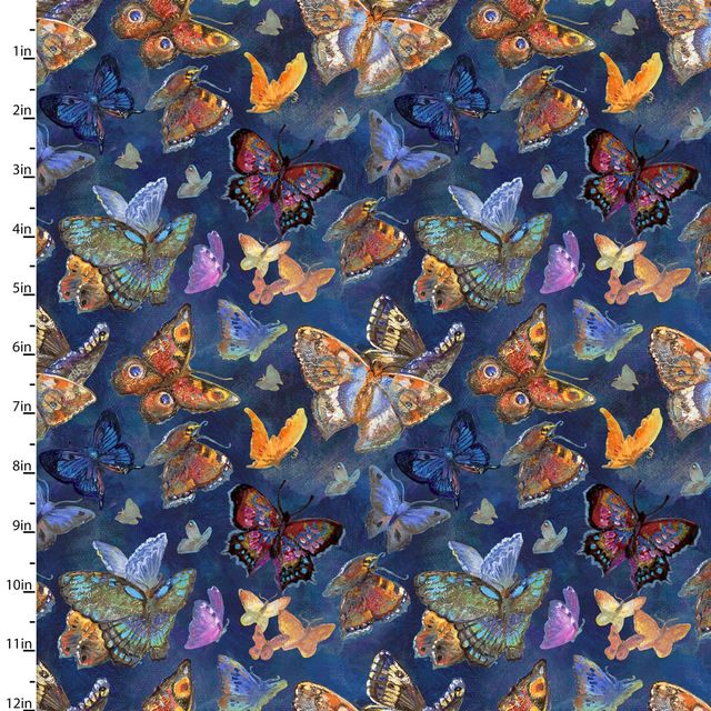 Ray of Hope Butterflies Allover Josephine Hall 3 Wishes Cotton Fabric