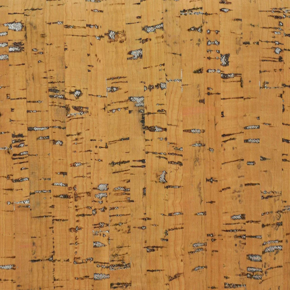 Real Cork Fabric Metallic Natural Silver 18"x15" Belagio Enterprises BPC-99