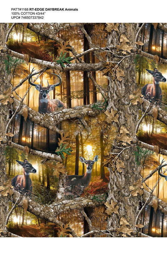Realtree Daybreak Edge Deer Allover Animals Print Concepts Cotton Fabric Realtree-1168-Deer AO