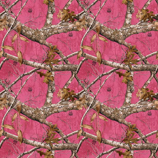 Realtree Edge Allover Fuchsia Dark Pink Flamingo Print Concepts Cotton Fabric PC-10348-FLA