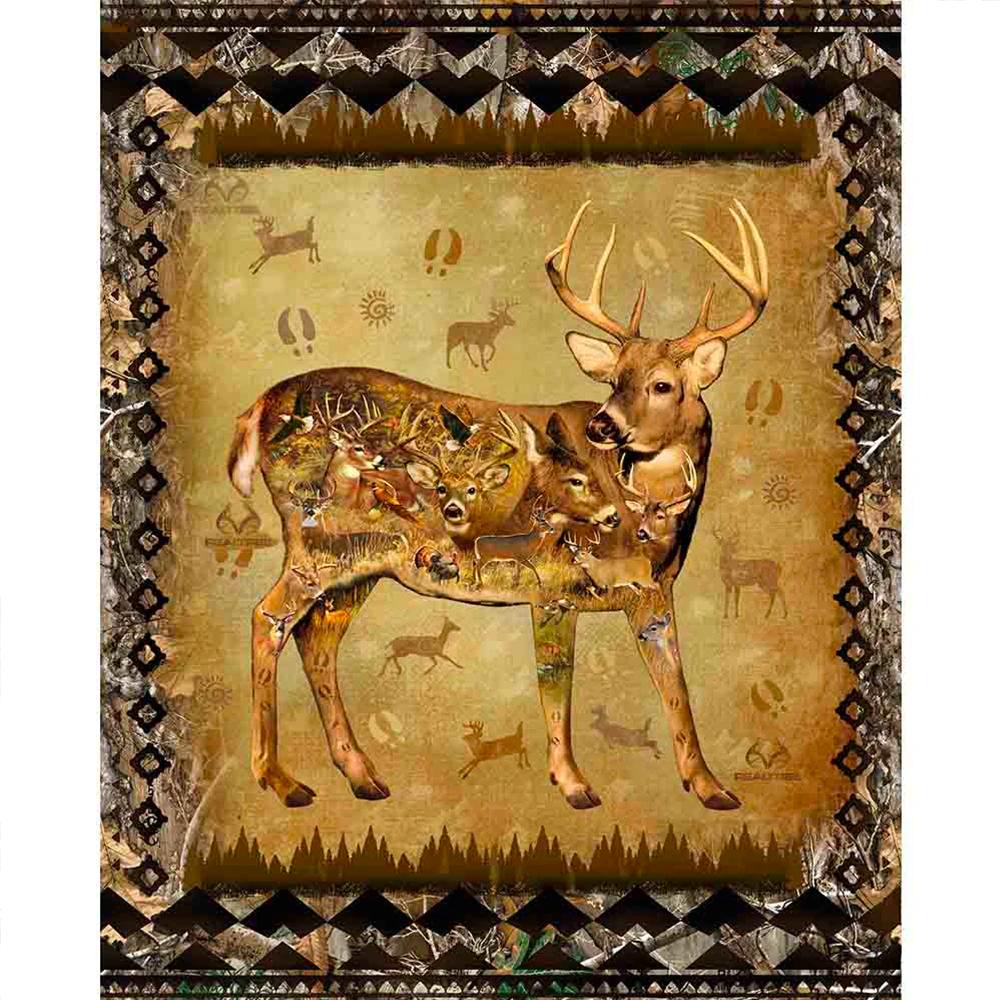Realtree Real Tree Edge Lodge Panel 36" Camo Print Concepts Cotton Fabric Realtree-10366
