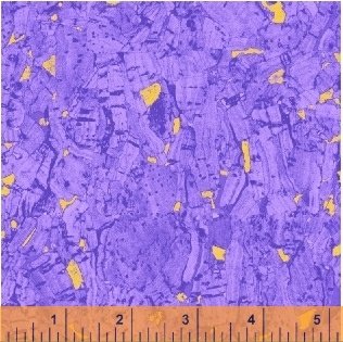 Recorked Hydrangea Purple Metallic Cotton Fabric WF-50992M-16