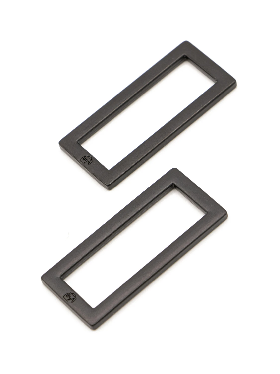 Rectangle Ring Flat 1.5" Black Metal 2ct ByAnnie BYA-HAR1.5RRBMTWO