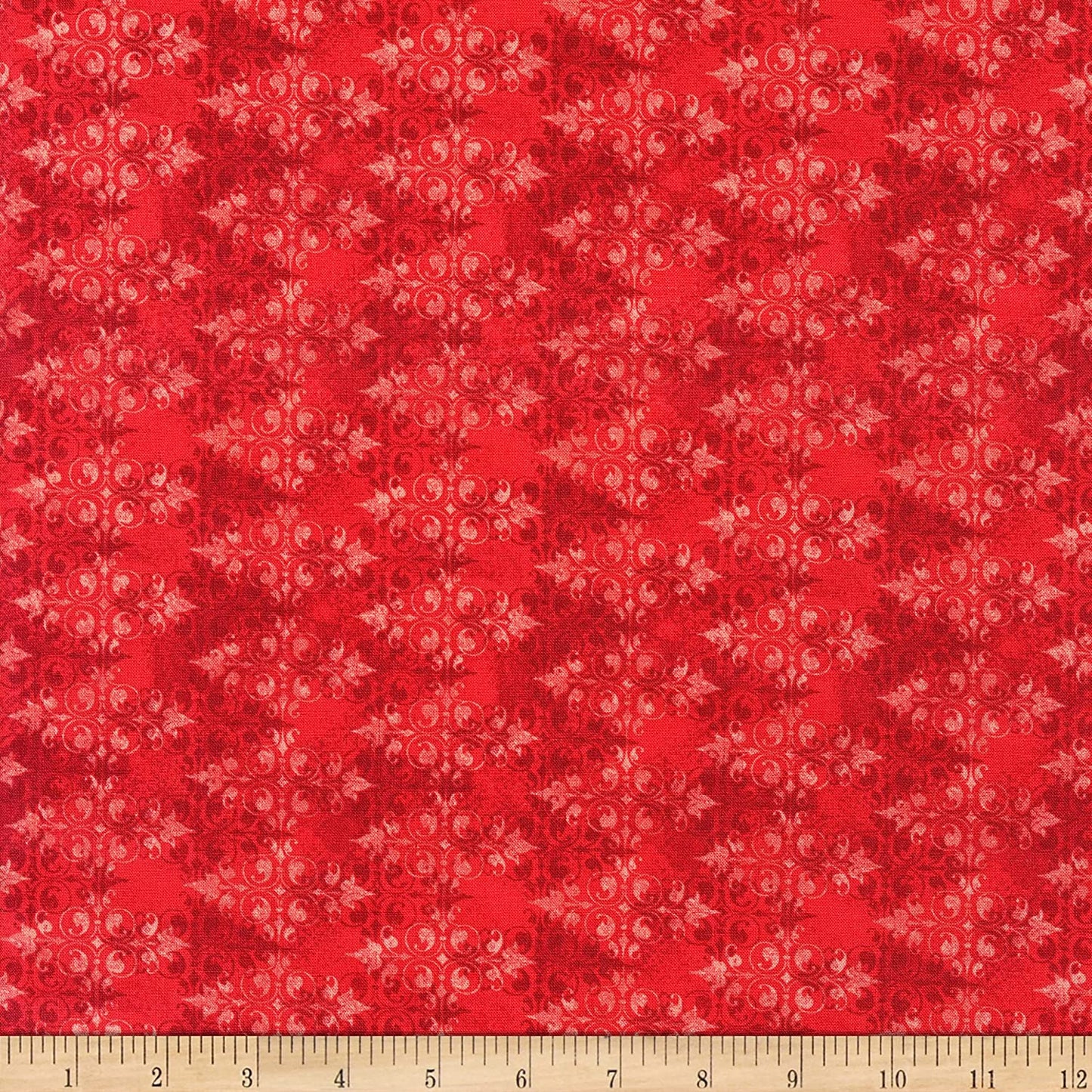 Red Filigree Season of the Heart Susan Winget Wilmington Prints Cotton Fabric
