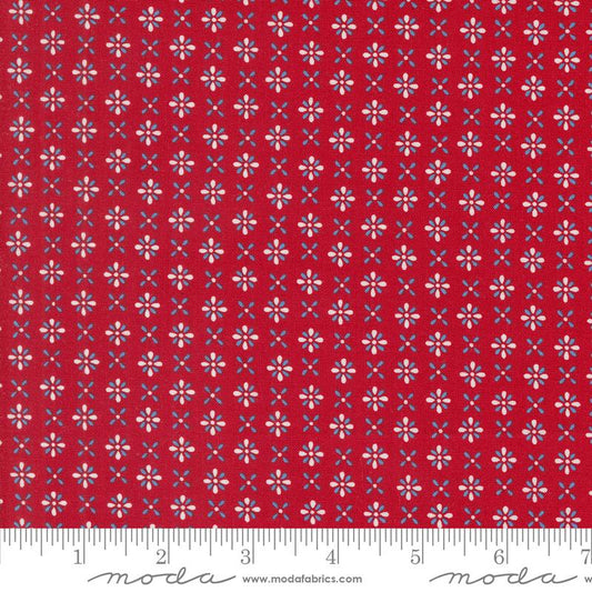 Red White and Bloom Firework Flowers Blenders Patriotic Poppy Red Deb Strain Moda Cotton Fabric