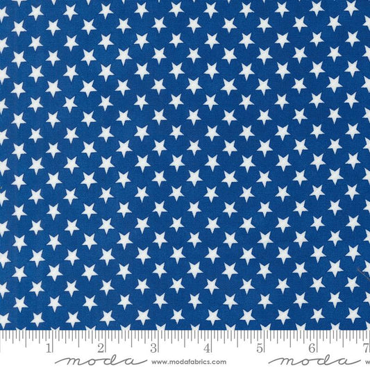 Red White and Bloom Stars in a Row Americana Midnight Blue Deb Strain Moda Cotton Fabric