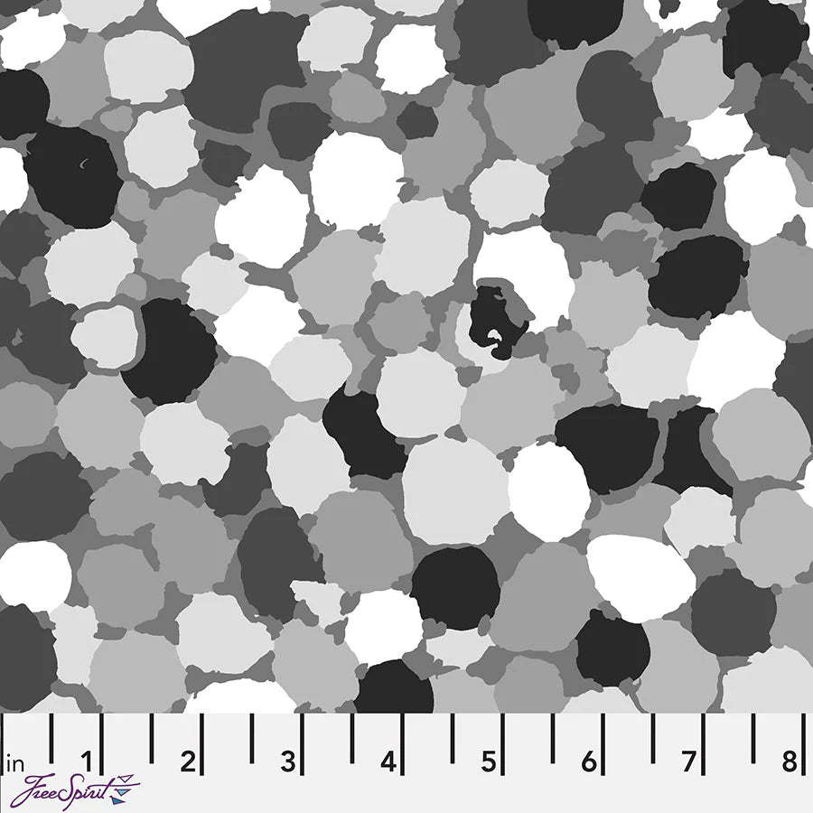 Reflections Contrast Black White Brandon Mably Classics Kaffe Fassett Collective Free Spirit Free Spirit Cotton Fabric FS-PWBM087.CONTRAST