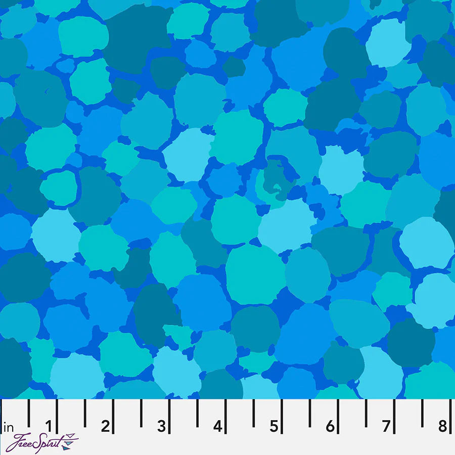 Reflections Teal Brandon Mably Classics Kaffe Fassett Collective Free Spirit Free Spirit Fabrics Cotton Fabric FS-PWBM087.TEAL