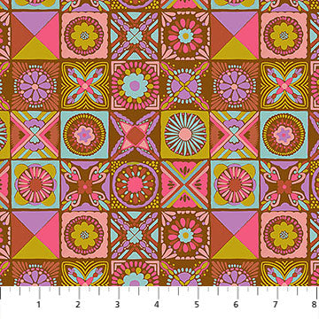 Rhapsody Cottage Kitchen Rust Orange Anna Maria Parry Northcott Cotton Fabric NC-AMT168-37C