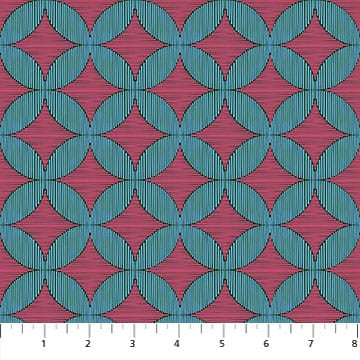 Rhapsody Woven Windows Berry Dark Pink Anna Maria Parry Northcott Cotton Fabric NC-AMT171-46L | US Fabric Shop