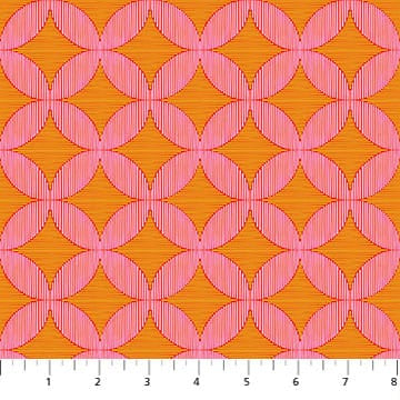 Rhapsody Woven Windows Mango Orange Anna Maria Parry Northcott Cotton Fabric NC-AMT171-23C | US Fabric Shop
