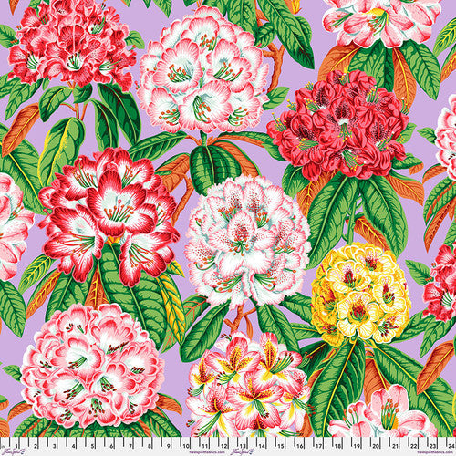 Rhododendrons Lavender Philip Jacobs Stash Kaffe Fassett Collective Free Spirit Cotton Fabric FS-PWPJ124.LAVENDER