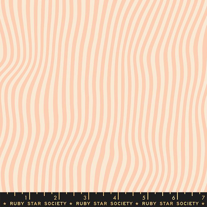 Rise and Shine Heat Shimmer Stripes Retro Geometric Peach Blossom Ruby Star Society Moda Cotton Fabric
