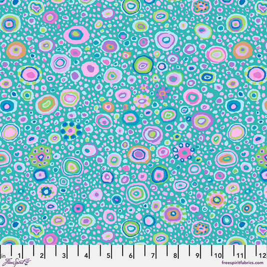 Roman Glass Turquoise August 2025 Kaffe Fassett Collective Free Spirit Cotton Fabric FS-PWGP001.TURQUOISE
