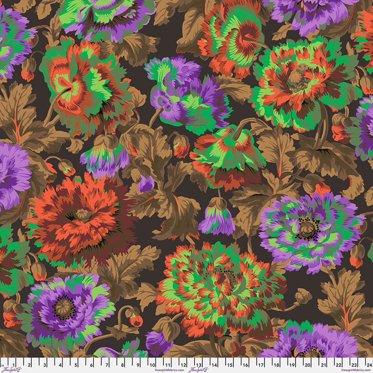 Rosemary Dark Philip Jacobs August 2025 Kaffe Fassett Collective Free Spirit Cotton Fabric FS-PWPJ134.DARK