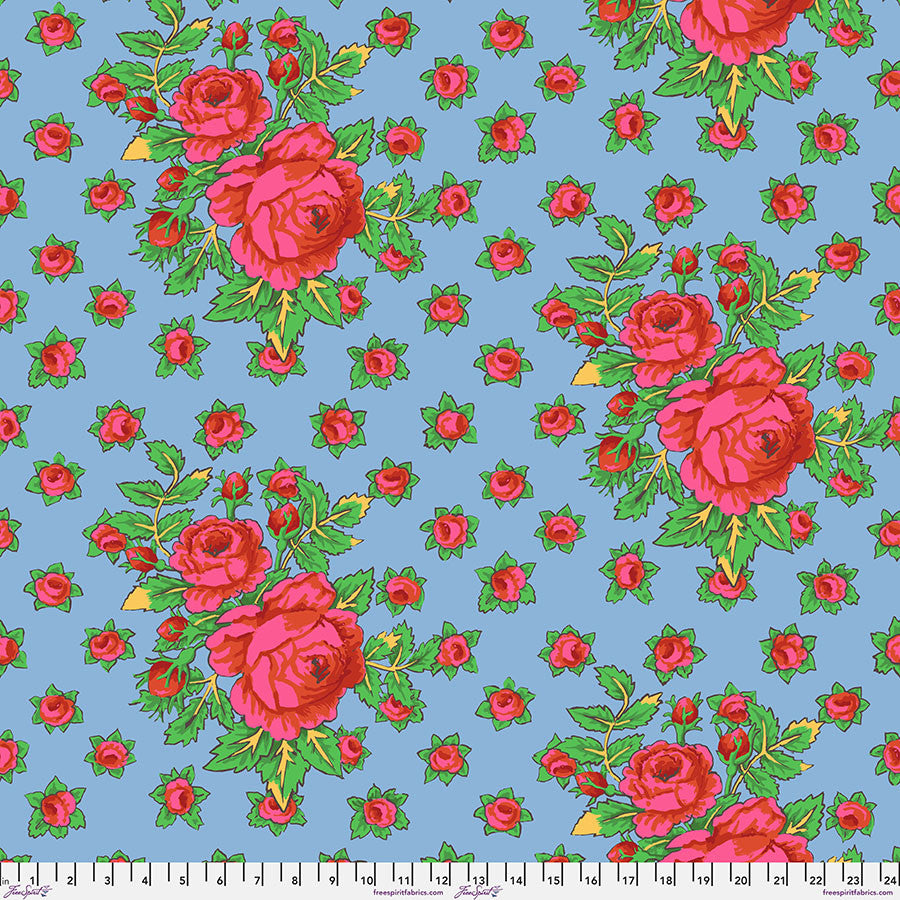 Rosie Sky February 2026 Kaffe Fassett Collective Free Spirit Cotton Fabric FS-PWGP212.SKY