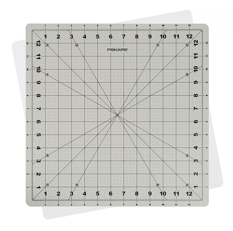 Rotating Rotary Mat 13"x13" Gray Self Healing Plastic Fiskars FISKARS-1065502 | US Fabric Shop