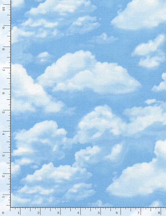 Route 66 Sky Sky Blue George Mccartney Timeless Treasures Cotton Fabric TT-GM-CD2188-SKY