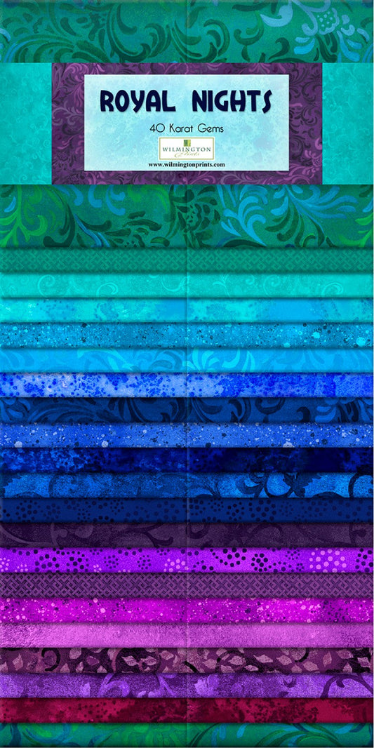Royal Nights 2.5" Strips Karat Gems Wilmington Prints Cotton Fabric